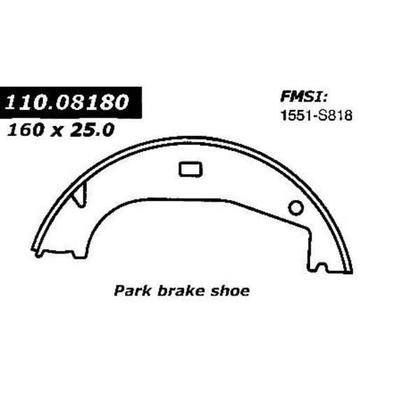 Centric Parts Centric Brake Shoes, 111.08180 111.08180